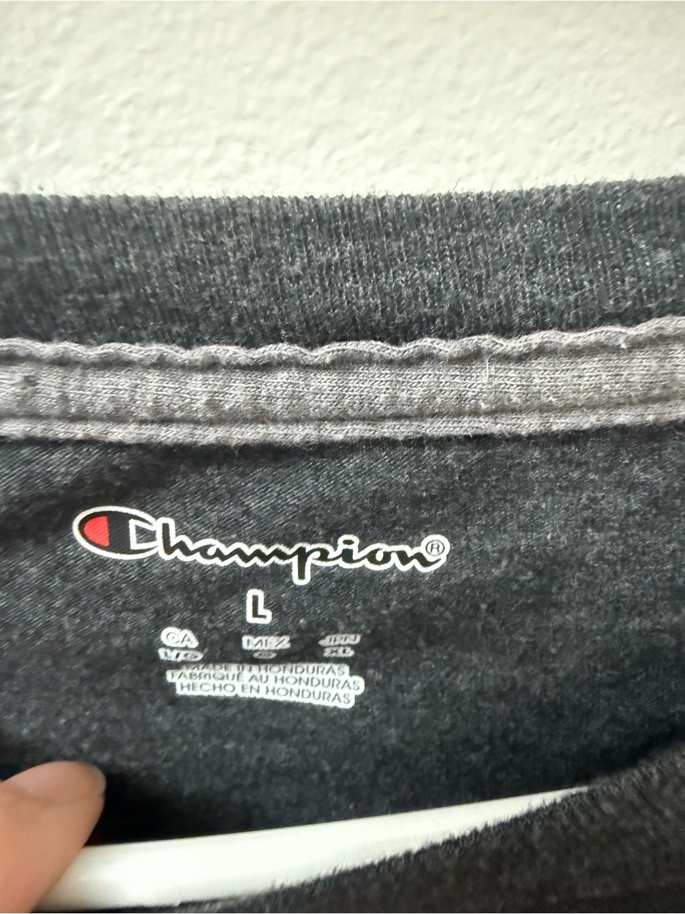 Champion Dark Gray Tee with Accent Logo Clemson Tigers College - Picture 2 of 7